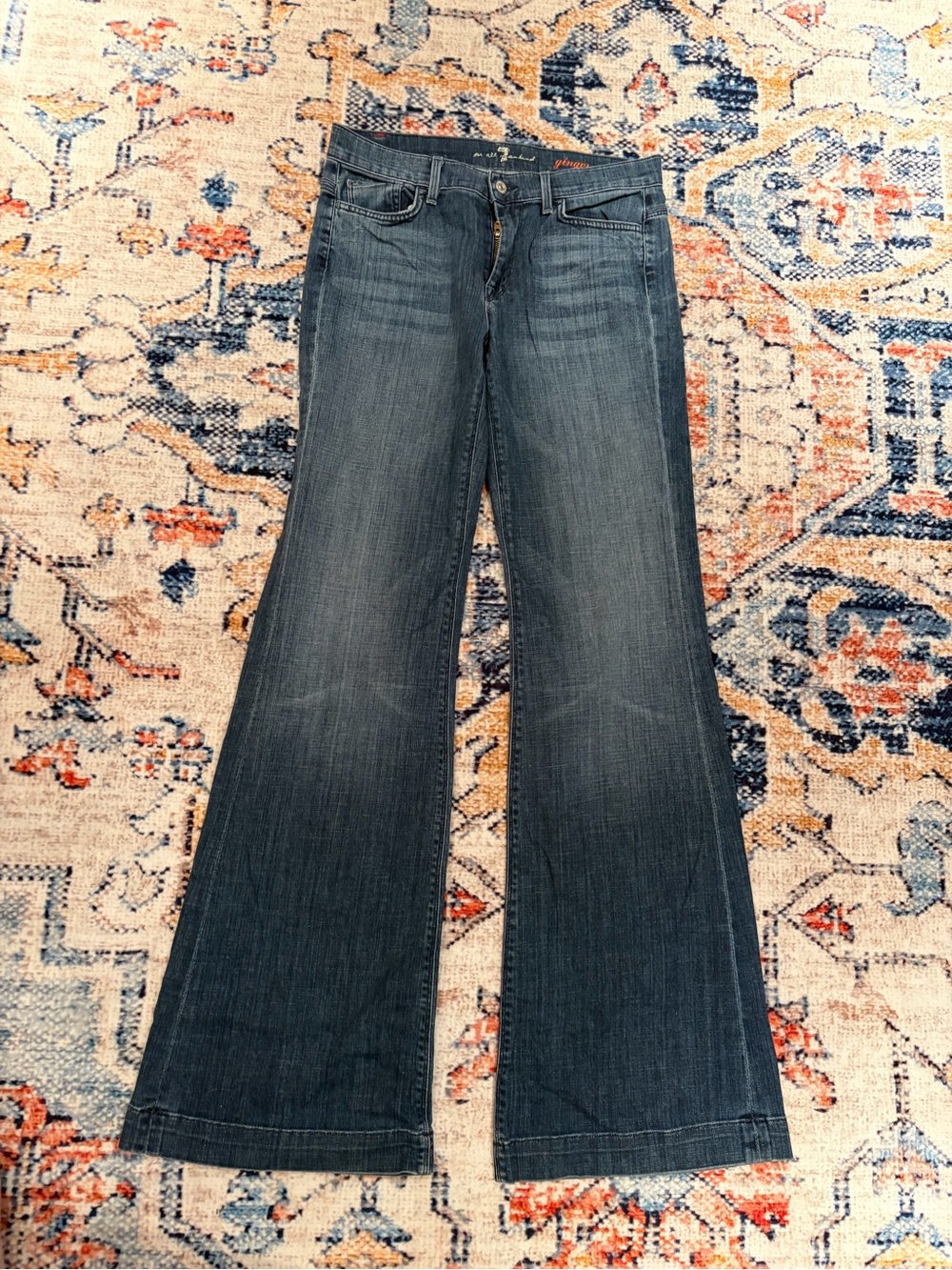 7 For All Mankind Indigo Flare Jeans